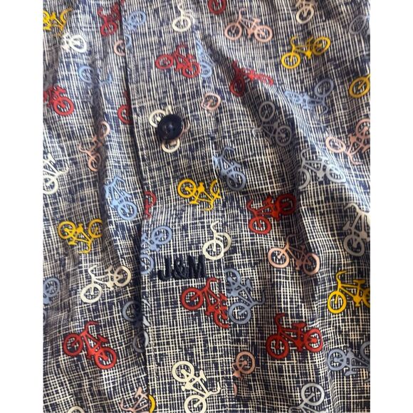 Johnston & Murphy bicycle print button down shirt size XXL - Picture 4 of 5